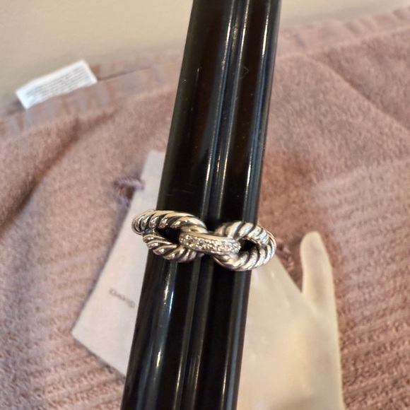 David Yurman Crossover Cable and Pave Ring. Size 6 - Picture 6 of 12